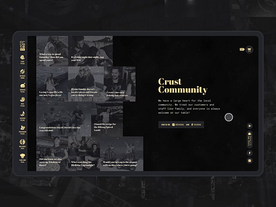Pizza Community animation black e commerce food interaction minimal motion pizza ui uidesign webdesign website