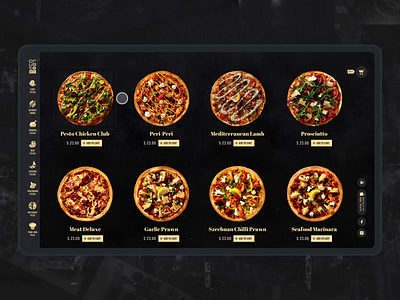 Pizza Add To Cart animation black design e commerce food interaction motion pizza ui uidesign webdesign website