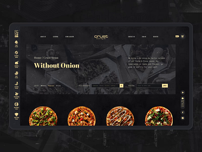 Pizza Whole Order Process animation black cart checkout design e commerce food interaction motion pizza ui uidesign webdesign website