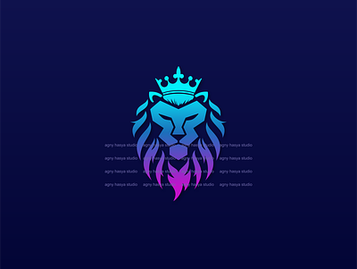Lion head Logo blue brand branding design forsale head illustration lion lion head lion head logo lion king lion logo lion mascot logo logo design logoforsale minimalist logo purple logo ui