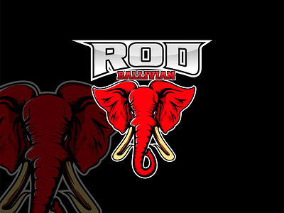 Esport Mascot Elephant Logo Design - ROD BALLIVIAN elephant logo design esport logo mascot logo