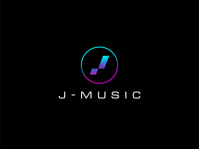 Letter J Logo - J-Music 3d blue branding design illustration j logo letter letter j letter logo logo logo 3d logo design minimalist logo minimalist logo design music playfull purple technology logo vector