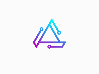 Letter A Logo - System Network Logo Design