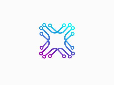 Letter X Logo - System Network Logo Design 3d blockchain blue cryptocurrency design forsale illustration letter letter logo letter x letter x logo logo logo 3d logo design minimalist logo network system technology technology logo vector