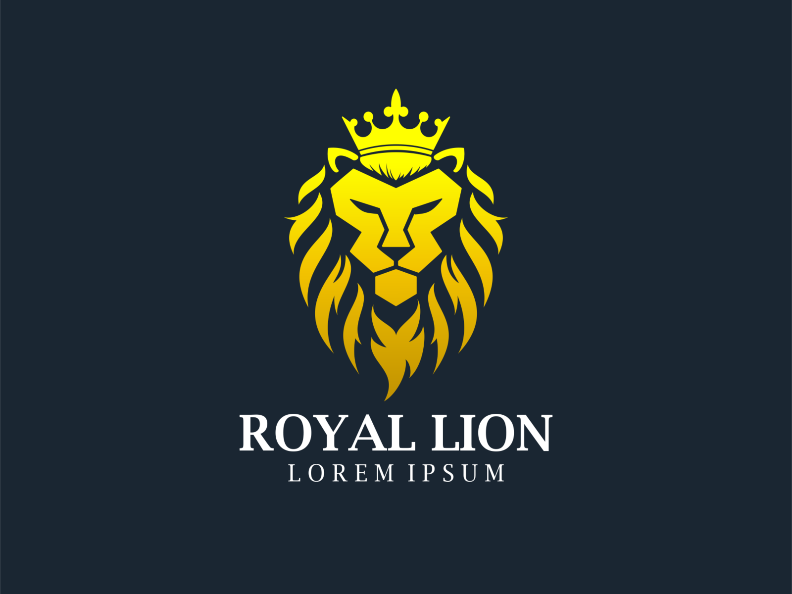 Lion head logo royal cat profile Golden luxury emblem Vector, Stock Vector,  Vector And Low Budget Royalty Free Image. Pic. ESY-050271776 | agefotostock