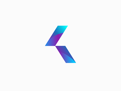 Letter K 3D Logo 3d blue branding design digital icon illustration k letter letter k letter k logo letter logo logo logo 3d logo design minimalist logo technology technology logo ui vector