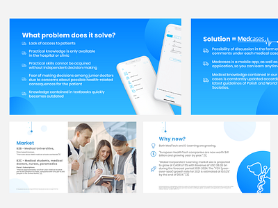 Pitch deck - Medcases branding doctor graphic design logo med app medical app medical design medical documents medical pitch deck medical presentation pitch deck presentation slaids slajdy