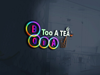 Boba tea 3d boba logo branding coffee logo drink logo graphic design juice logo logo restaurant logo tea logo