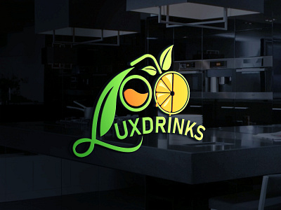 Luxdrinks bar logo branding coffee logo drinks logo graphic design juice logo logo