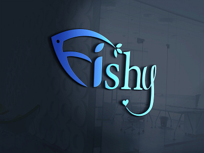 Fishy logo 3d branding graphic design logo