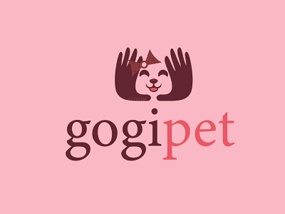 gogipet logo 3d animal logo branding cute pet animal logo pet logo