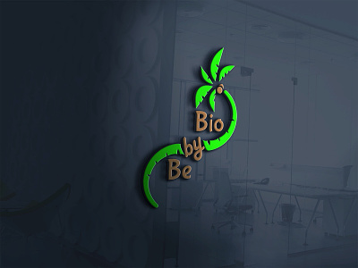 Bio By Be 3d abstract logo branding company logo graphic design logo palm palm logo palm tree