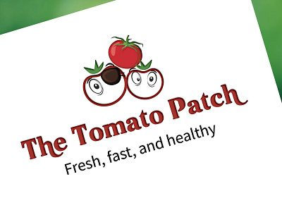 Tomato Patch 3d branding eyepatch eyepatch logo fresh food logo graphic design healthy food healthy food logo logo tomato logo