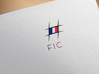 FIC branding company design flat icon illustration lettering logo ui vector
