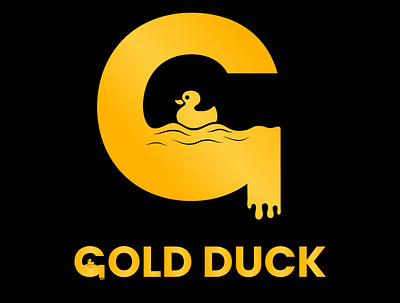 Gold Duck g icons illustration illustrator line art logo poster pr logo tree typography vector