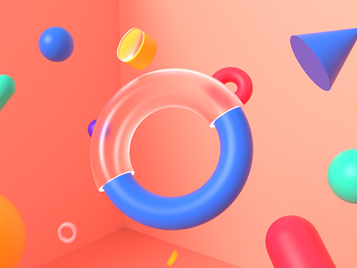 3d abstract 3d abstract art animation brand branding colorful illustration logo rebrand render