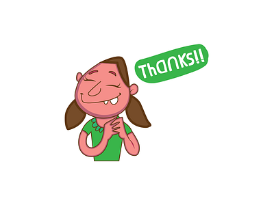 Thanks Sticker cartoon stickers chat stickers girl cartoon indian cartoon indian stickers