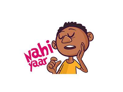 Nahi Yaar Cartoon Sticker