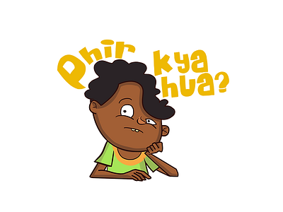 Man Say Phir Kya Hua - Sticker cartoon stickers character sticker chat stickers chatstickers funny indian cartoon indian stickers indiancartoon indianstickers man cartoon stickers