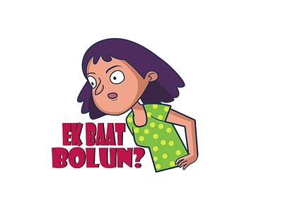 Ek Baat Bolun Girl Sticker