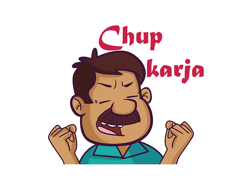 Angry Man Sticker by Indian Stickers on Dribbble