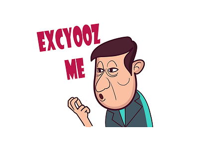 Excyooz Me Sticker Design cartoon stickers character stickers chat stickers funny indian cartoon indian stickers indianstickers stickerart stickers