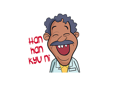 Laughing Man Sticker cartoon stickers chat stickers funny indian cartoon indian stickers indiansticker indianstickers man cartoon stickerart