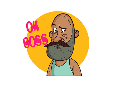 Man Say Ok Boss - Sticker Design