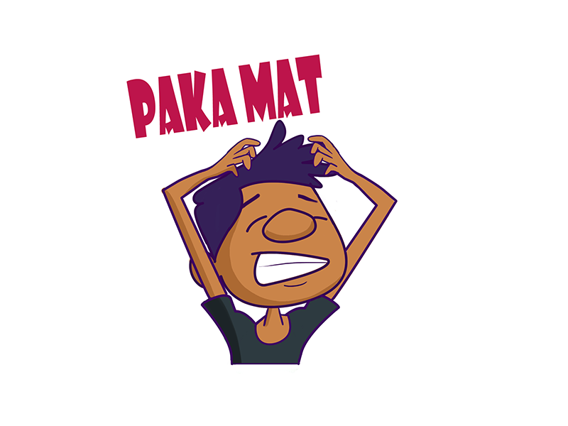 Paka Mat Hindi Text Sticker Design by Indian Stickers 