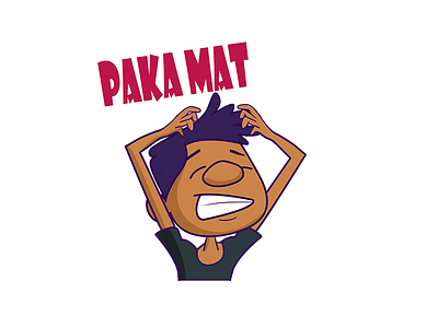 Paka Mat Hindi Text Sticker Design cartoon stickers chat stickers freelance design funny indian cartoon indian stickers man cartoon stickerart stickers