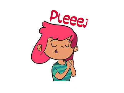 Requesting Girl Sticker Design cartoon stickers chat stickers chatstickers funny indian cartoon indian stickers indianstickers man cartoon stickerart