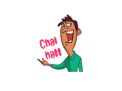 Cartoon Man Sticker cartoon cartoon stickers character stickers chat stickers chatstickers funny indian cartoon indianstickers man cartoon stickerart