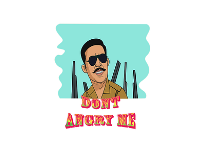 Don't Angry Me Actor Sticker actor app cartoon stickers chat stickers design funny indian actor man cartoon stickerart