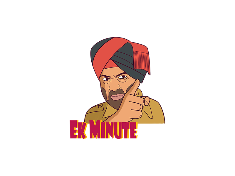 Actor Sunny Deol Sticker Illustration by Indian Stickers on Dribbble