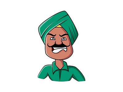 Cartoon Angry Man Sticker cartoon stickers character sticker character stickers chat stickers chatstickers funny illustration indian cartoon man cartoon stickerart