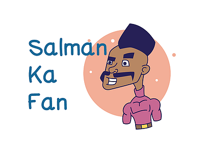 Salman Fan Sticker Design cartoon stickers character stickers chat stickers chatstickers funny illustration indian cartoon indian stickers man cartoon stickerart