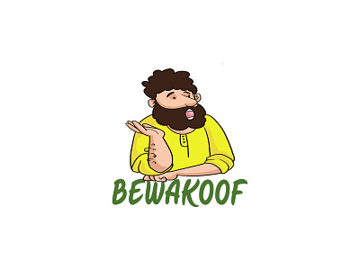 Man Saying Bewakoof Hindi Text Sticker