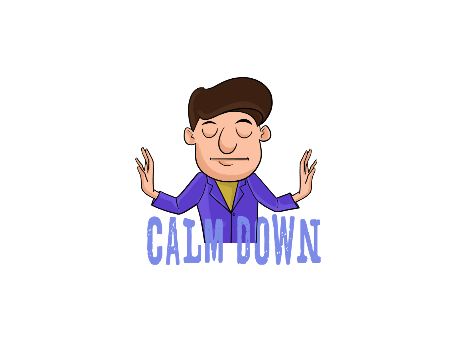 Man Saying Calm Down Sticker Design by Indian Stickers on Dribbble