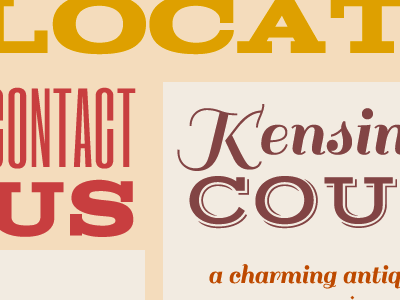 Kensington Court antiques home landing page website
