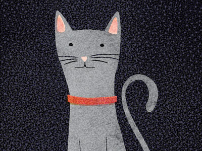 Cat black cat design gray illustration