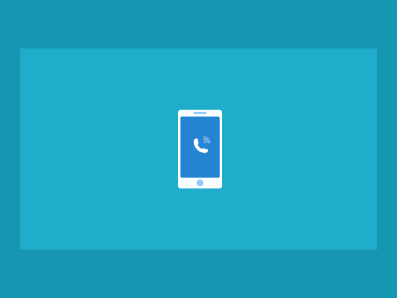 The phone's ringing. animate design ui