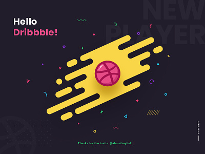 Hello Dribbble! debut debut shot draft drafted first shot hello hello dribbble welcome welcome dribbble