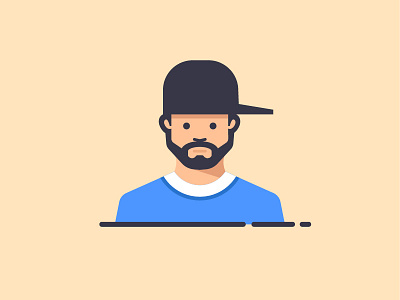 Personal Avatar asif avatar avatars cap cool flat design guy icon illustration portrait profile image self portrait selfie vector