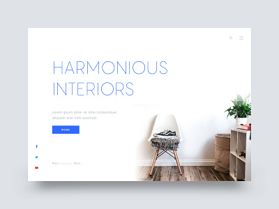 Harmonious Interiors clean digital header exploration inspiration interface interior architecture interior design landing page minimal minimalistic ui uidesign user interaction user interface user interface design ux ux ui webpage webpage design website