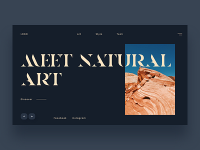 Natural Art art clean digital digital agency explore feed header exploration inspiration interaction interface design layout design nature trending ui ui deisgn ux ux ui ux design web design website