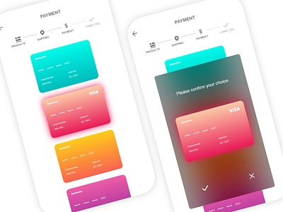 Mobile Payment UI Design colorful payment ui mobile uidesign