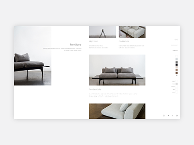 Furniture Web Design furniture gray simple ui uidesign web webdesign white