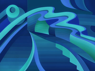 Abstraction_blue_steps