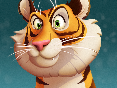 Tiger art beasts cartoon character character design characters digital 2d digital art gameart illustration portrait