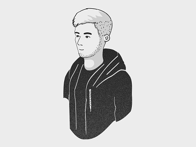 Person - Falk avatar character clean contrast grey illustration illustrator man person portrait simple sketch vector
